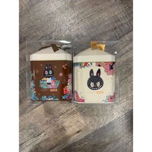 NEW 2 Godiva X Labubu Milk Chocolate Hazelnut Dark Chocolate Ganache Tins